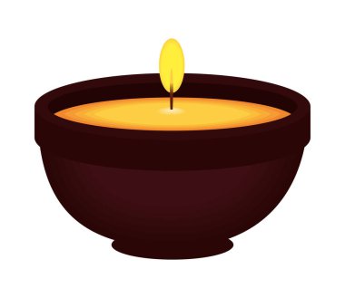 diwali diya flame isolated icon
