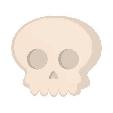 halloween skull icon isolated flat