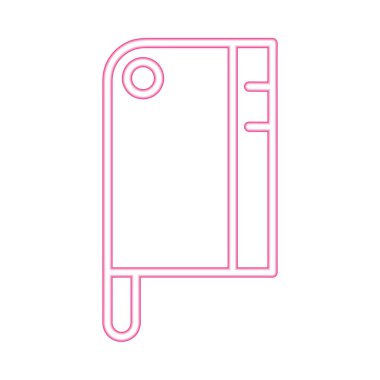 meat knife neon isolated icon