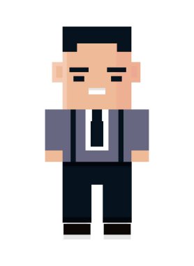 man character pixel 8 bit icon