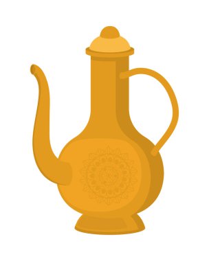 classic teapot isolated icon flat