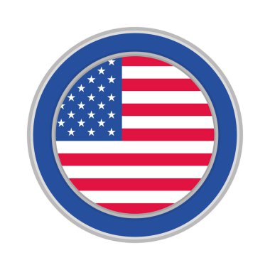 flag of USA round icon isolated