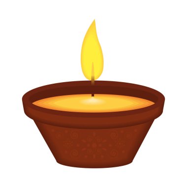 diwali diya light isolated icon