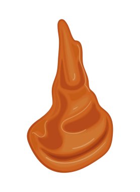 splash caramel realistic icon white background