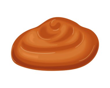 caramel cream sweet realistic icon