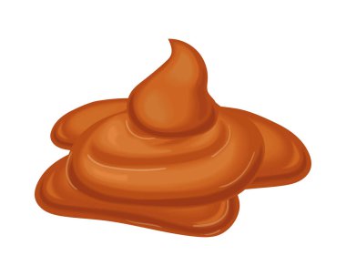 caramel realistic flat isolated icon