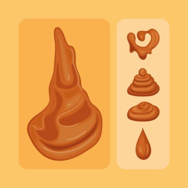 icons caramel candies, realistic design