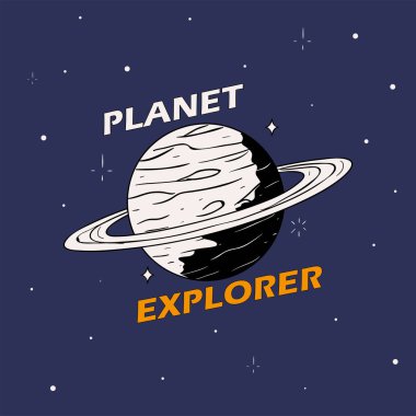 space planet explorer retro design
