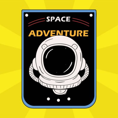 space adventure label retro design