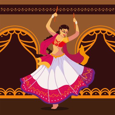 navratri female dancer festive celebration