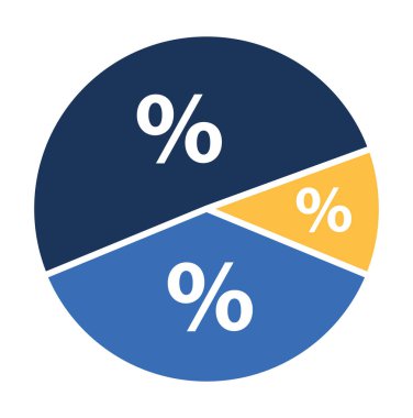 financial pie graph icon isolated