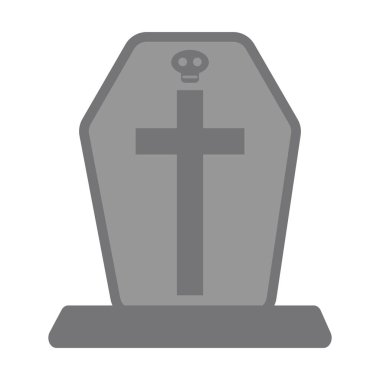 halloween gravestone cross and skull