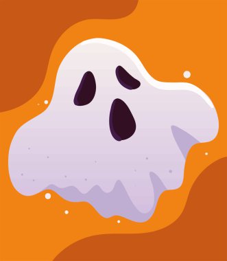 halloween scary ghost, vector style