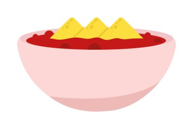 nachos in sauce isolated icon