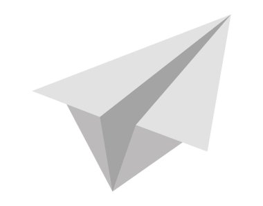 creative paper plane isolated icon