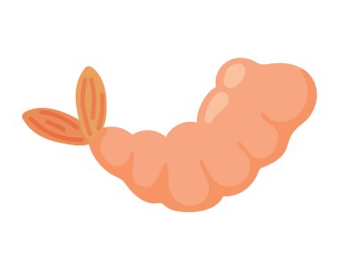 shrimp fast food icon isolated
