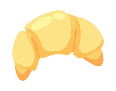 croissant bread fast food icon isolated