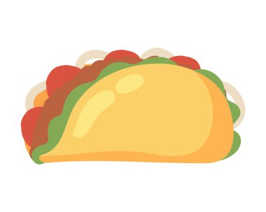 Taco fast food ikonu izole edildi