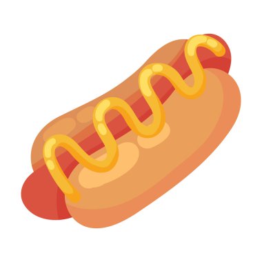 hot dog fast food ikonu izole edildi