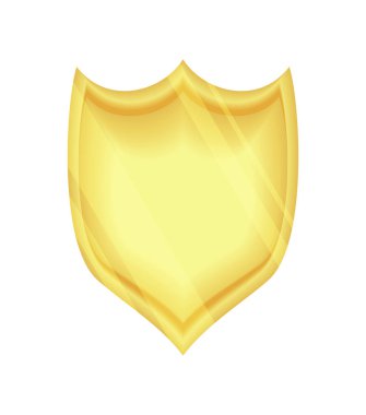 gold bright shield design element icon