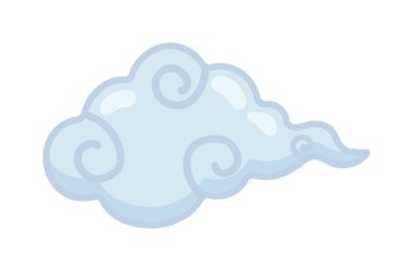 asian cloud icon isolated white background