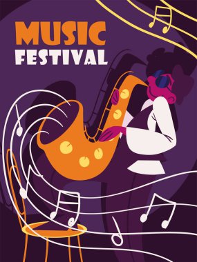 music festival poster, design vector