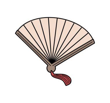 hand fan icon design isolated