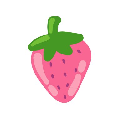 strawberry healthy food icon isolated