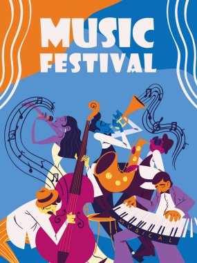 music festival poster image, vector