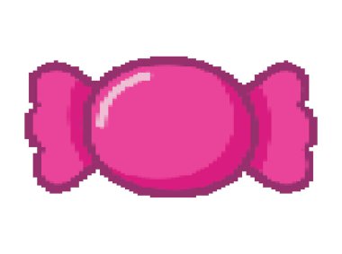 candy pixel art isolated icon