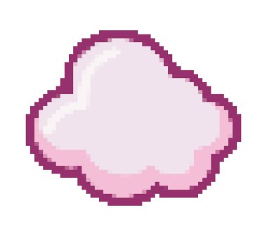 cloud pixel art isolated icon
