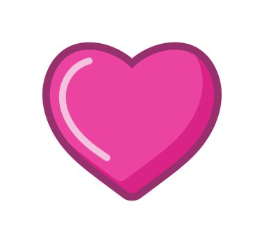 heart love cartoon isolated flat icon
