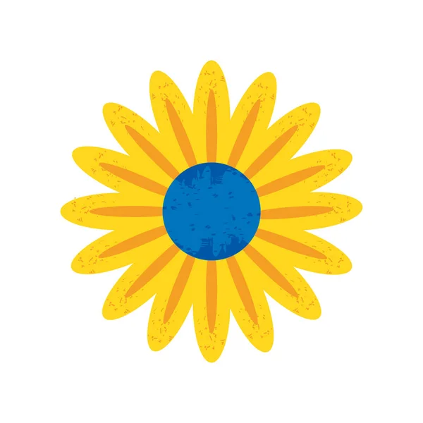 flower yellow petals icon isolated design