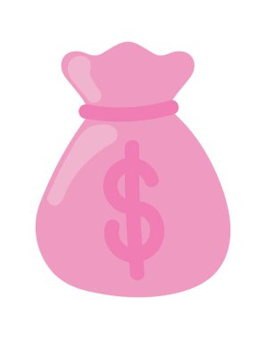 money bag saving and investing isolated icon