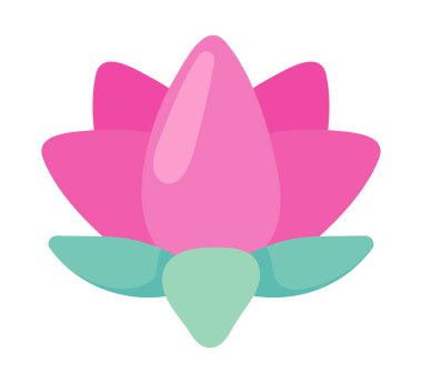 lotus flower isolated flat icon