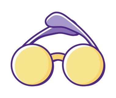 eyeglasses cartoon 90s modern style isolated icon