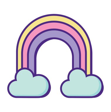 rainbow 90s modern style isolated icon