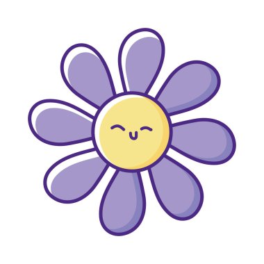 cute flower 90s modern style isolated icon