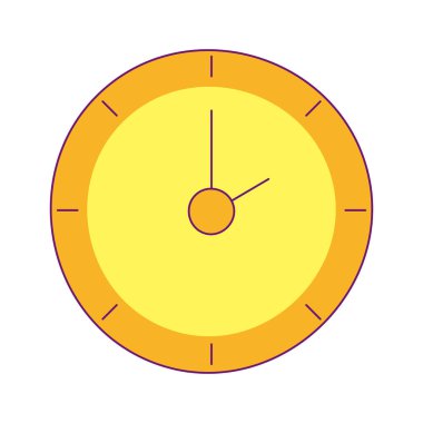 clock time cartoon isolated icon