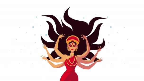 Happy Navratri Animation Goddess Video Animated — Stock Video © djv  #606047060
