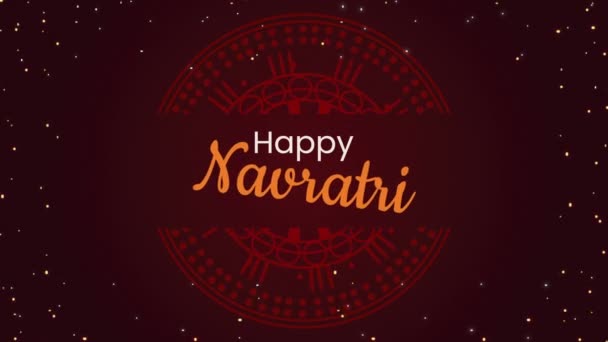 Happy Navratri Lettering Celebration Animation Video Animated — Stock Video  © djv #606050106