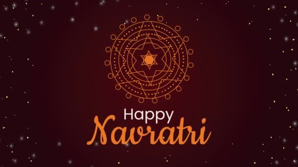 Happy Navratri Celebration Lettering Animation Video Animated — Stock Video  © djv #606064228