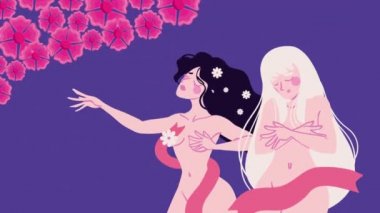 Çıplak göğüs kanseri kampanyası, 4K video animasyonu