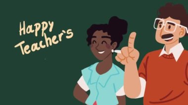 Mutlu öğretmenler günü mektupları, 4K video animasyonlu.