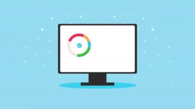 masaüstü bilgisayar aygıtı animasyonu, 4k video animasyonu