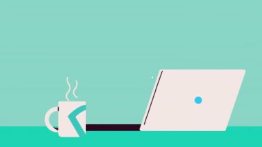 dizüstü bilgisayar taşınabilir aygıt teknisyeni, 4k video animasyonu