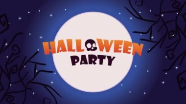 Cadılar bayramı kutlaması harf animasyonu, 4k video animasyonu