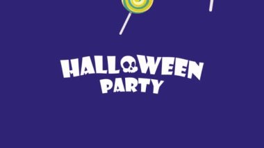 Cadılar bayramı kutlaması harf animasyonu, 4k video animasyonu