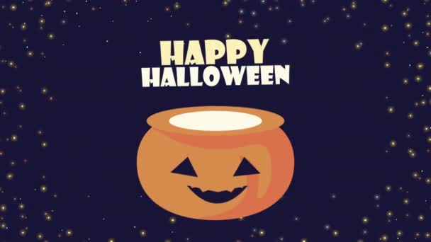 Felice Animazione Halloween Con Zucca Video Animato — Video Stock