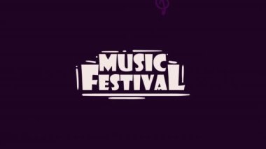 müzik festivali animasyon harfleri, 4k video animasyonu